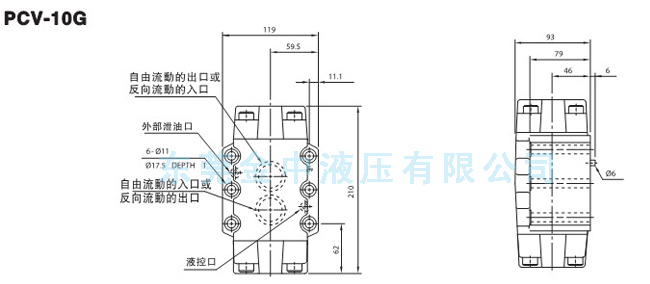 液控單向閥|PCV單向閥安裝尺寸
