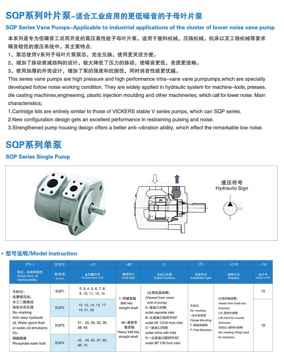 金中液壓：SQP葉片泵，SQP雙聯(lián)葉片泵, 13925580728  